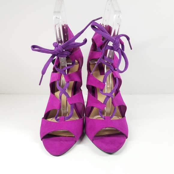 Forever 21 Fuchsia High Heel Cutout Shoes - Picture 2 of 9